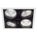 Kit quadra quatro -downlight orient. blanc, 4 mod. led 34w 4000k 40° 3000lm incl