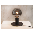 Tavola - support de lampe e27 à poser, métal noir, lampe non incl.