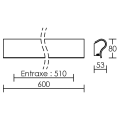 Onde - réglette ip44 vol.2, blanc, led intég. 13w 4000k 950lm