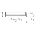 B.85c 01- réglette s19 ip24 vol.2 a/inter a/lpe led 6w 2700k 600lm incl., opale