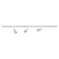 Zao - rail 1 all. + 3 spots gu10, blanc, a/lpes led 6w 3000k 500lm incl