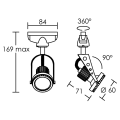 Spot sur Rail LED Blanc GU10 36° 6 W 3000 K YEO 029 Aric