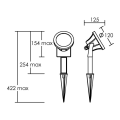 Suko - proj. Ext. Ip44 ik08, noir, angle 17°, led intég. 5,5w bl.froid 170lm