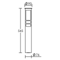 Borne Extérieure Inox E27 23 W max PAO Aric