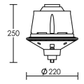 Bali - eclairage à composer pour mât ø60 mm (ballast avec appareillage sodium)