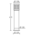 Borne polo 70 vert e27