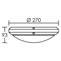 Oria Ø270 e27 blc ip54 s/lpe