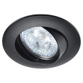 Lunar 230 cx-encastré gu10, rond, basc., noir, connex. s/outil, lampe non incl