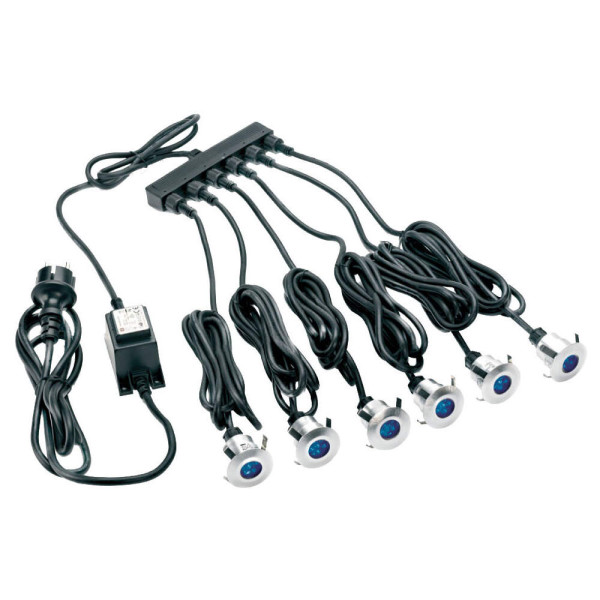 Kit 6 spots led deauville bleu