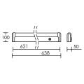 Ondine - réglette g13 ip44 vol.2 a/lpe led 8w 4000k 800lm incl.