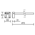 Fixation pour projecteur DAY - Tige FA 57 blanc