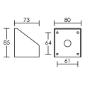 Fixation pour projecteur DAY - Patère L1 + Cache-patère L5 blanc - Aric