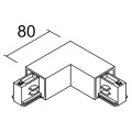 Raccord coude 90°, terre intérieure - pour rail 3 allumages