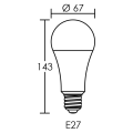 Lampe led standard e27 20w 4000k 2450lm, cl.énerg.a+, 15000h