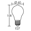 Lampe déco poire e27 led 3,5w 2200k 130lm, cl.énerg.a, 25000h, dimmable, ambrée