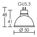 Lampe mr16 gu5,3 led 8w 4000k 700lm, cl.énerg.a+, 15000h