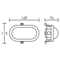 Ecoled - hublot ip44 led intég. 5,5w 4000k 500lm