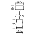 Julia - suspension, alu blc, led intég. 4,8w 3000k 400lm