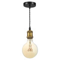 Epoque - susp. e27 60w max, douille style rétro, laiton doré, lampe non incl.