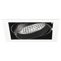 Kit quadra mono -downlight orient. blanc, module led 34w 3000k 40° 3000lm incl