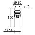 Mira 65-230 b2 - enc.sol ext. ip67 ik08, Ø80, couleur inox, led 5w 3000k, 30000h