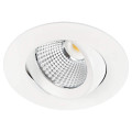 Dl-084 - encastré ip20/44, recouvrable, blanc, led intég. 8w 47° 4000k 680lm