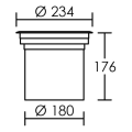 Tecnisol 200 - enc.sol ext. ip67 ik10, rond, noir, led 20w 60° 3000k 1850lm