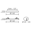 Encastré Universal Aric 12W CCT blanc