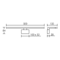 Tessa - applique ip44 vol.2, led intég. 5,5w 4000k 500lm