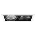 Kit quadra duo -downlight orient.blanc, 2 mod. led 34w 3000k 40° 3000lm incl