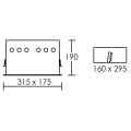 Kit quadra duo -downlight orient.blanc, 2 mod. led 34w 3000k 40° 3000lm incl