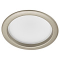 P10 - downlight ip20/65, rond Ø105mm fixe nickel, 90°, led intég.10w 3000k 800lm