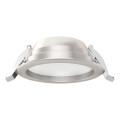 P10 - downlight ip20/65, rond Ø105mm fixe nickel, 90°, led intég.10w 3000k 800lm