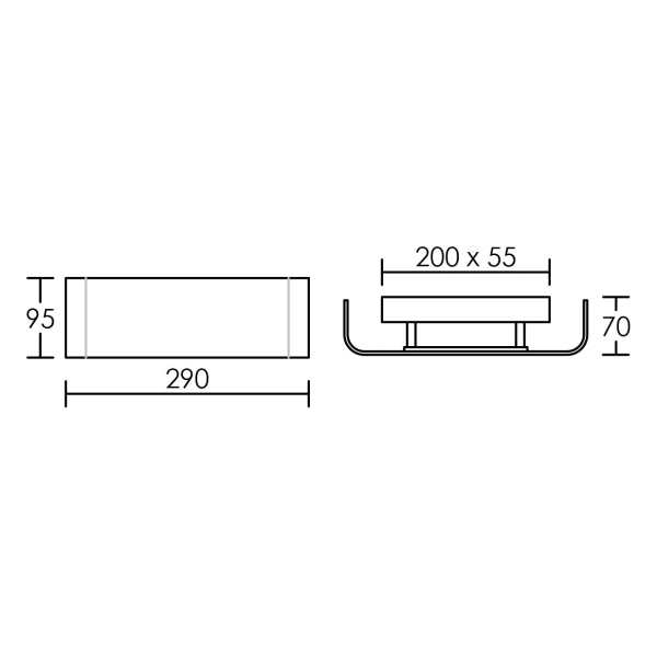 Grant - applique mur, blanc, led intég. 15w 3000k 700lm, dimmable