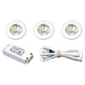 Kit meuble led - encastrés blancs avec led g4 1,8w 3000k 150lm, driver inclus