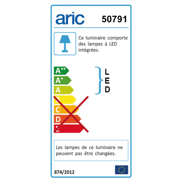 Aquaflat - encastré ip20/65 vol.2, fixe, nickel, led intég. 6w 4000k 480lm - Aric - 50791