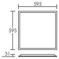 Dalle bkl premium - panneau 600x600 led 40w 3600lm 50000h