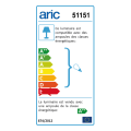 Tipo - enc. gu10, carré, alu, a/lpe led 4,5w 4000k 390lm, dimmable par inter