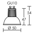 Lampe Glass LED GU10 4W / 4000K / 420 lm / En verre - Aric