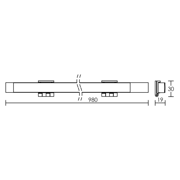 Kit slim led 930mm blanc chaud