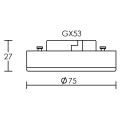 Multi led smd gx53 7w/2700k