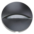 Cantor - applique mur ext. ip65 ik07, rond, noir, led intég. 9,5w 4000k 340lm