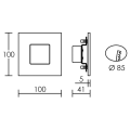 Baliz 2-c gris led 0,8w/2400k