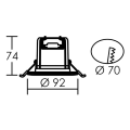 Axel - encastré ip20/65 vol.2, fixe, blanc, led 6w 3000k 500lm