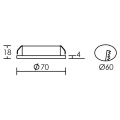 S307 - encastré rond blanc Ø70mm, led g4 1,8w 3000k 150lm incl.