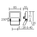 Michelle - proj. ext. ip65 ik08, noir, 110° led intégrée 10w 3000k 950lm