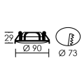 Aquaflat - encastré ip20/65 vol.2, fixe, nickel, led intég. 6w 3000k 450lm