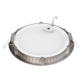 Flat cct - downlight plat rond fixe nickel 110° led 12w 770lm 3000/4000k (cct)