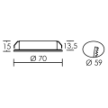 Meubled ip65 - encastré ip65 3,5w 320lm 3000k blancs