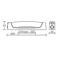 Talasso 21- réglette s19 ip24 vol.2 a/pc+inter a/lpe led 6w 2700k 600lm incl